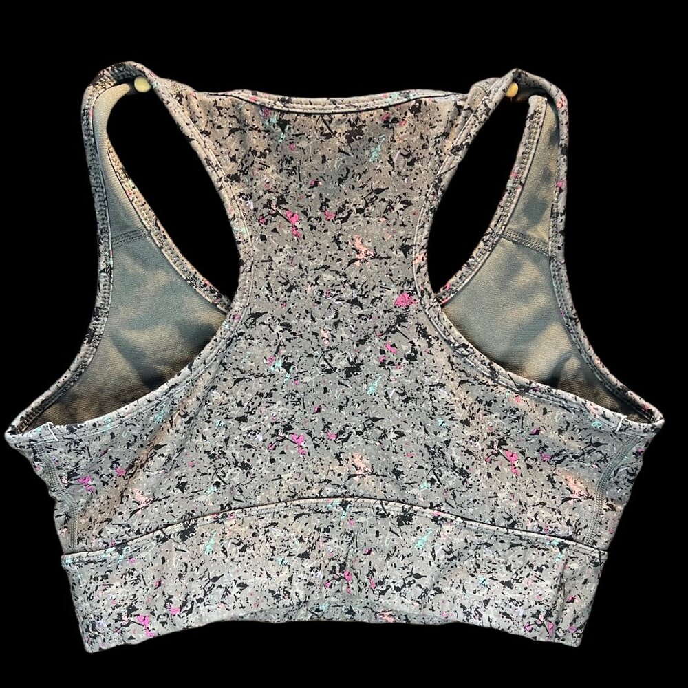NWOT Reebok Grey & Colorful Confetti Sports Bra